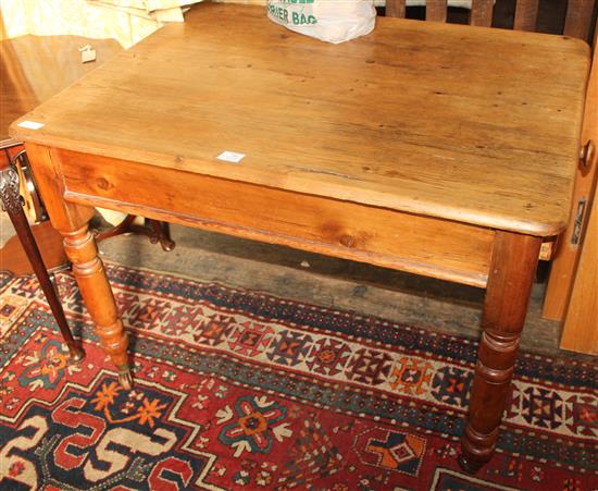 Rectangular topped pine kitchen table